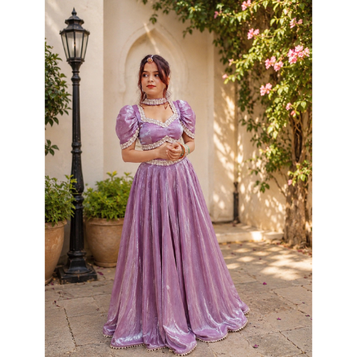 Lavender designer dress
